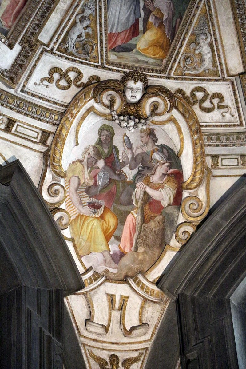 230-Storie di san Girolamo-virtù cardinali-1577-3-Cappella Gaddi in Santa Maria Novella